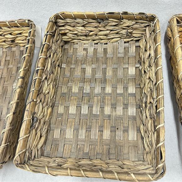 Set of 3 Farmhouse Chic seagrass woven baskets w/ chalkboard labels Hobby Lobby - Picture 3 of 13
